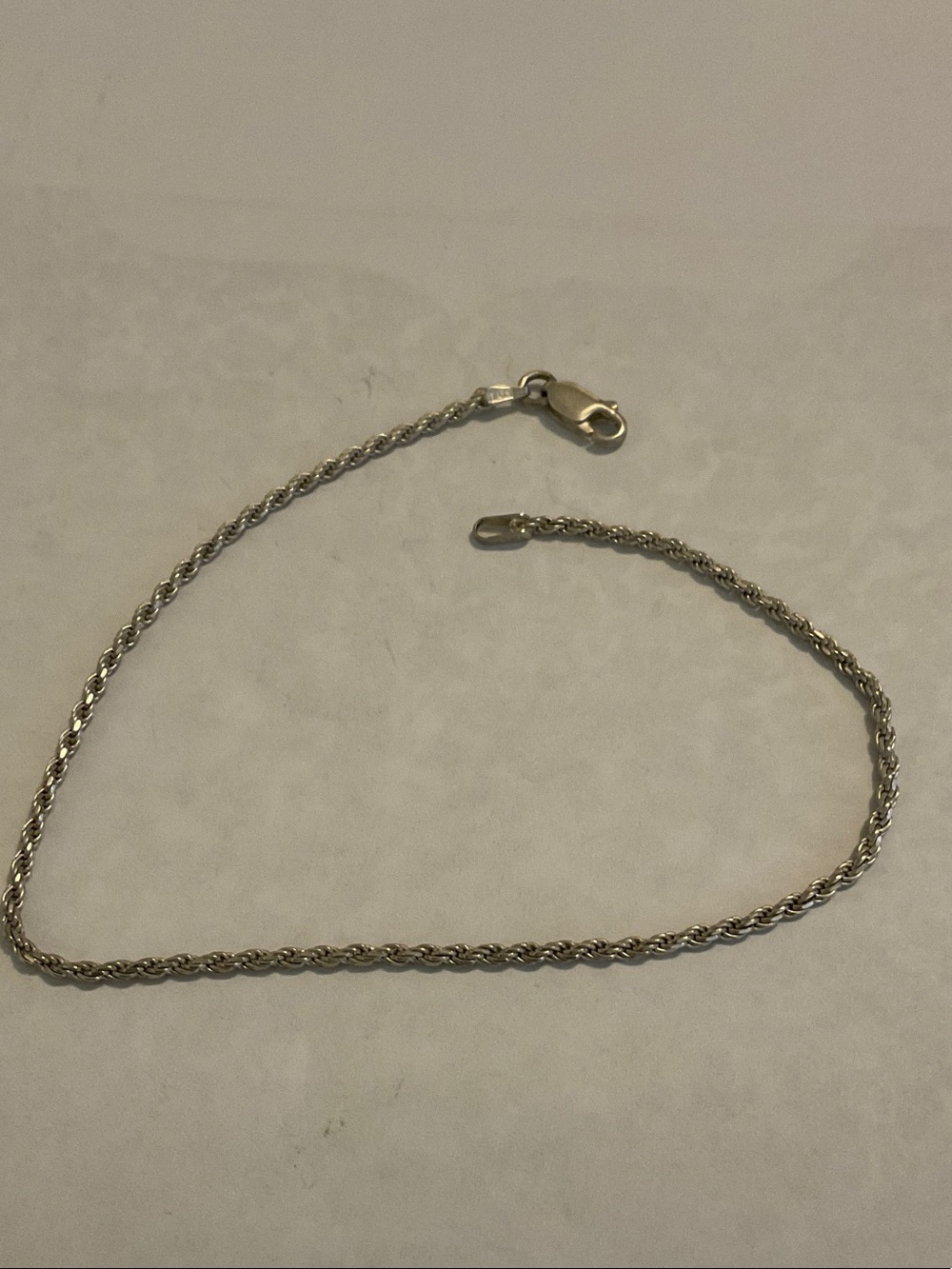 Sterling silver ankle bracelet